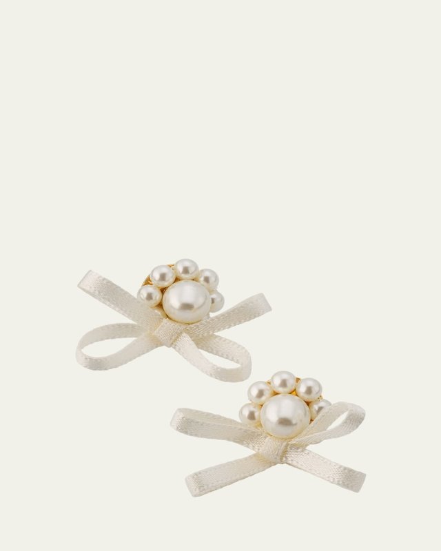 Petite Bow Daisy Stud Earrings